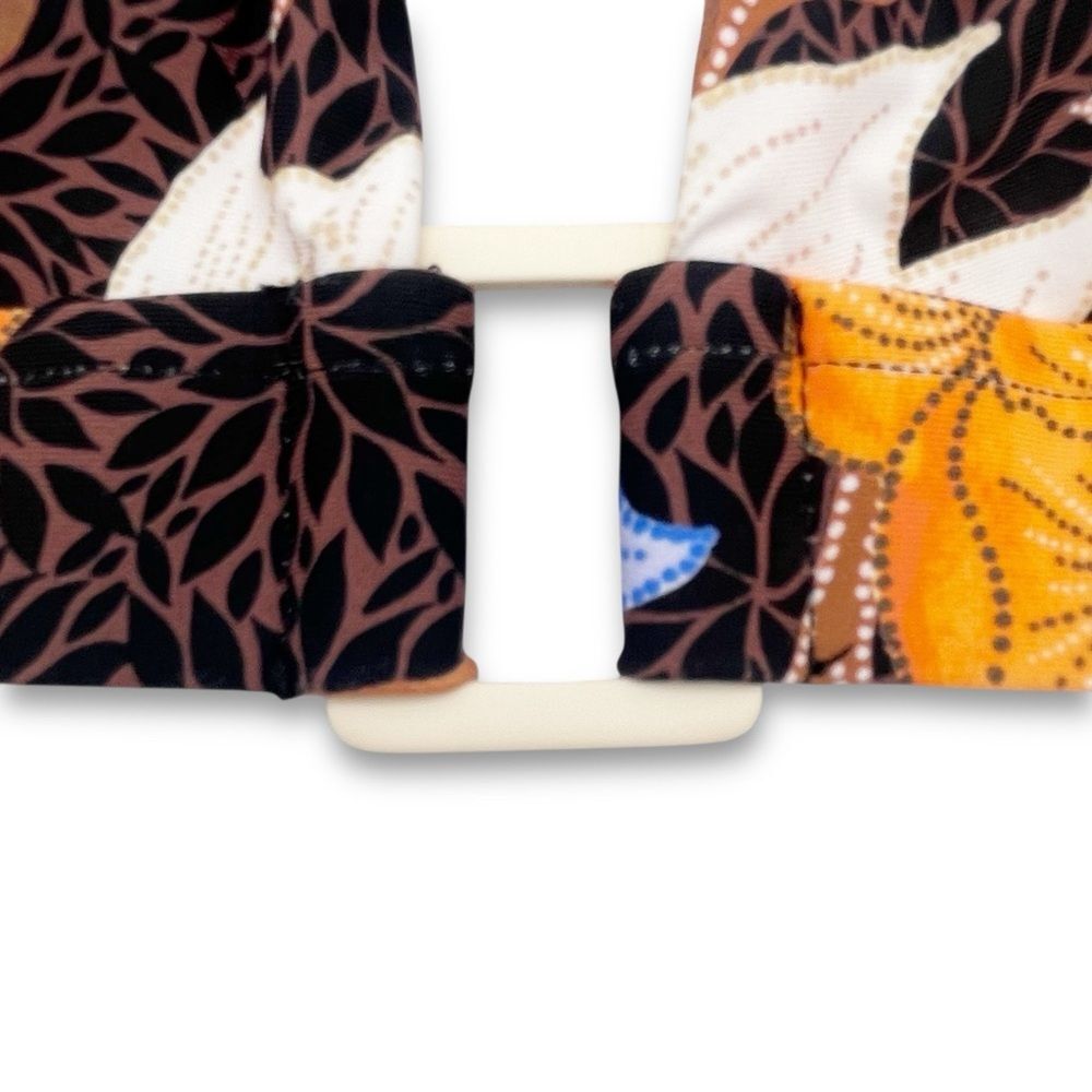 NWT Seafolly Boheme Longline Triangle Bikini Top Size 4 US Black Floral Bohemian - Picture 5 of 14